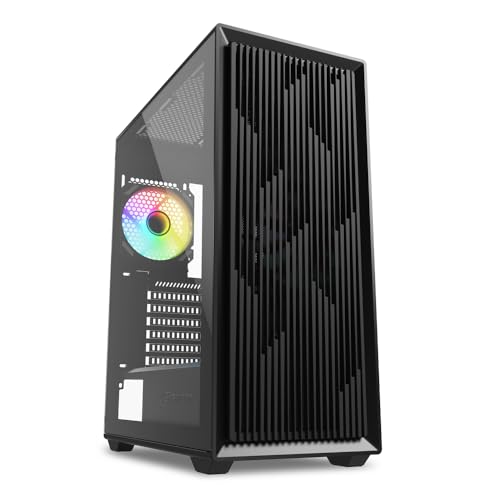 Sharkoon ミドルタワーPCケース VK2 RGB サイド強化ガラスパネル 120mmファン4基標準搭載 360mmラジエーター搭載可能 ATX/Micro ATX/Mini-ITX規格マザーボード対応 SHA-VK2 RGB BK 日本正規代理店品