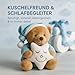 Windeltorte Junge in Blau – Motorrad mit Kuscheltier, Geschenk zur Geburt & Taufe – Handgefertigte Baby Windeltorte mit Windeln, Mullwindel & Glückwunschkarte