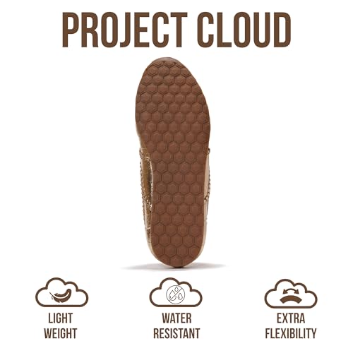 Project Cloud Leather Barefoot Shoes Women &ndash; Memory Foam Lace-Up Womens Sneakers &ndash; Lightweight & Non Slip Womens Shoes Casual &ndash; All-Day Women's Fashion Sneakers for 2026 (Monica,GOLDPU,8.5)