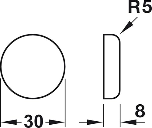 cyclingcolors 4x Scharniertopf Abdeckkappe Topf 30mm silber chrom Topfscharniere scharniere
