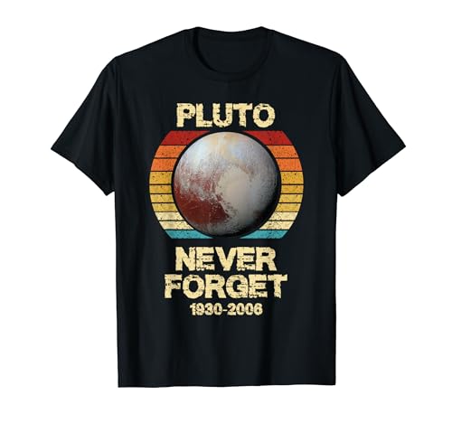 Vergessen Sie nie den Pluto Vintage Retro-Stil Lustiger Raum T-Shirt