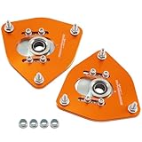 maXpeedingrods Front Coilover Top Mounts Camber Plates for Subaru Impreza WRX GDA GDB 2002-2007, for Subaru Forester 2003-2008, for Saab 9-2X 2004 2005, Adjustable Front Camber Plate