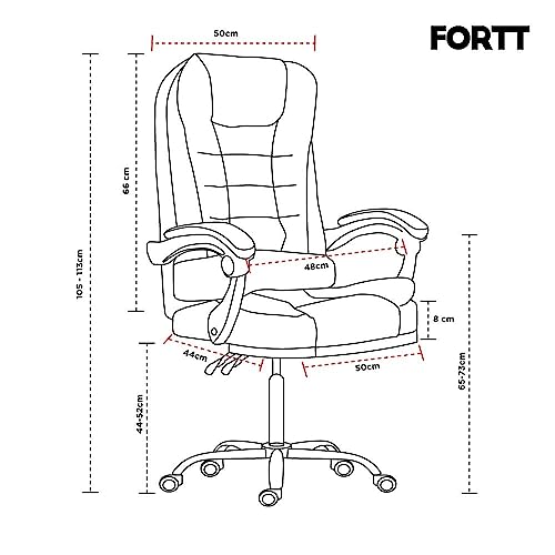 Cadeira de Escritório Presidente Base Cromada com Rodinha Fortt Leeds Branca - Cpf06-b