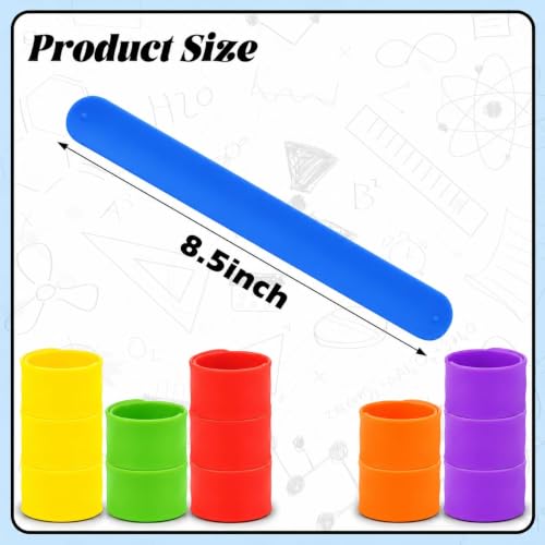 YSBJKWCF Silicone Slap Bracelets for Kids - Bulk DIY Craft Project Party Favors, Customizable Snap Bands for Birthdays, Halloween, Christmas, Classroom Prizes & Holiday Gifts (60, Colored) by YSBJKWCF - Used condition - Image 2