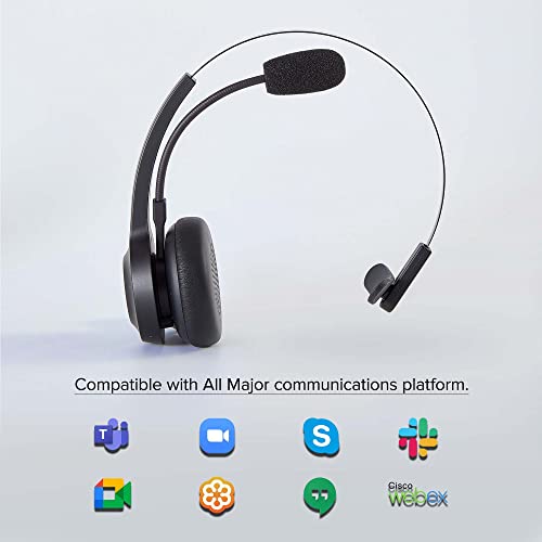 Derico Trucker Bluetooth Headset With Noise Cancelling Microphone & Mute Button For Cell Phones | Telephone Headsets For Office Phones | On-Ear Headphones For Microsoft, Call Center, Trucker Headset #TOP6