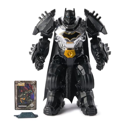 La statuetta DC Metal Force Batman Action Figure da 30 cm dispone di 8 punti di movimento e un'armatura high-tech con mantello in tessuto