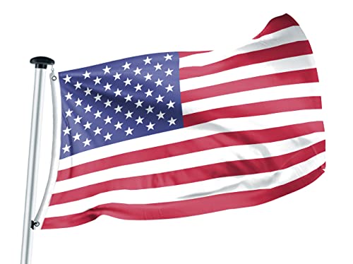 Bandera Premium FLAGLY EE. UU. 100 x 150 cm   115 g/m² de peso de tela   impresa, poliéster de bandera robusto y resistente a la intemperie con ojales (100 x 150 cm, EE. UU.)