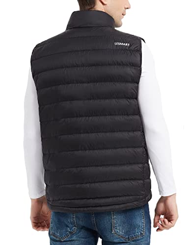 Men's Puffer Vest Lightweight Packable Down Vest Water-Resistant Warm Outdoor Down Puffer Vest For Men Winter, Black Xxxl #TOP2