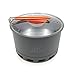Tentock Wärmetauscher Alu Kochtopf 2-3 Personen, 1,5 L / 2.1 L Outdoor Kochgeschirr mit Faltbarer Griff und Aufbewahrungstasche für Picknick Reisen Camping, Schnelles Sieden(2.1L)