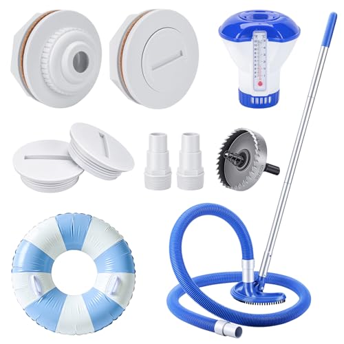 Hoodutric Stock Tank Pool DIY Starter Kit Easy Setup Stock Tank Pool Accessories for Outdoor Round Pools Standard Kit No Filter Pump Included