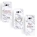 Produktbild KANTAS 3X Hülle Marmor für Samsung Galaxy S8, Weich Silikon Schutzhülle Handyhülle Zitat Love You to The Moon and Back Durchsichtig Weiß Marble Dünn Rückseite Kunststoff TPU Bumper Back Cover