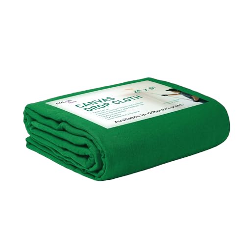 Avalon Home Canvas Drop Cloth for Painting 4x5 feet Pack of 1-8oz Painters Drop Cloths for Painting - All Purpose Canvas Tarps for Floor & Furniture Protection - Recycled Cotton Fabric