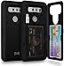 TORU CX PRO LG V30 Wallet Case with Hidden ID Slot Credit Card Holder Hard Cover, Mirror & USB Adapter for LG V30 / LG V30 Plus - Matte Black