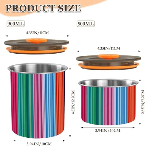 Envase de café hermético de acero inoxidable 900 ml miniatura 2