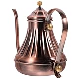 Cafetière en acier inoxydable - matériaux sûrs, sans odeur particulière, peut en contact direct avec aliments, bouilloire à thé rétro