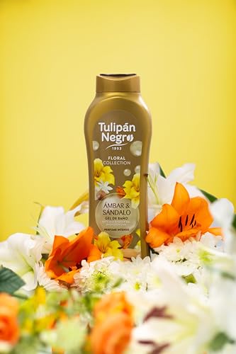 Tulipán Negro – Gel de Baño Hidratante Ámbar y Sándalo 650 ml | Fragancia Floral Duradera | Ritual de Cuidado Diario