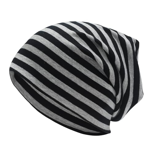 Image of ZLYC Cotton Thin Slouchy Beanie Hat for Men Women Fashion Soft Stretch Knit Skull Cap