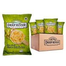 Deep River Snacks Kettle Chips, New York Spicy Dill Pickle, 2-Ounce Pack of 24