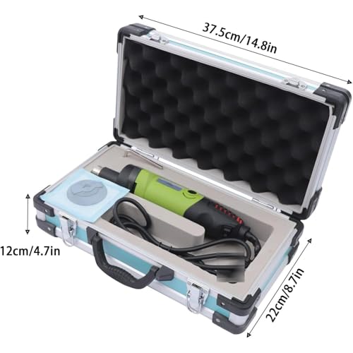 Cortador de yeso médico eléctrico, sierra ortopédica de 12500 rpm con 3 cuchillas, 6 engranajes ajustables, ruido sin carga ≤ 90 db, incluye caja de almacenamiento dedicada para hospitales y clínicas