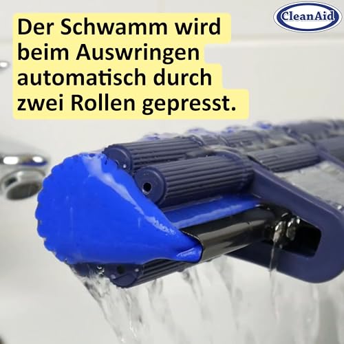 CleanAid Easy PVA Schwammmopp – Alternative zum Bodenwischer | Extra Saugstarker Schwamm Mop mit...