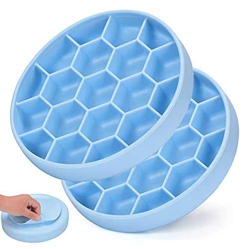 Allygoods 2 Pack Silicone Slow Feeder Dog Bowls Large Breed/Medium Sized Dog/Small Breed - Dog Food Bowls/Dog Dishes/Dog Plates For Puppy/Large/Medium/Small Sized Dog/Small Breed Slow Feeder Two Pack #TOP9