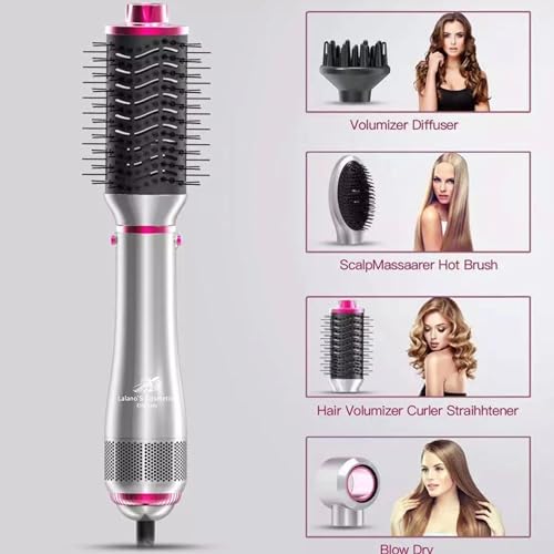 Lalano`S Cosmetics - Asciugacapelli One Step Volumizer Hair Dryer Spazzola Ad Aria Calda 4 In 1, 1200,00 W - 3