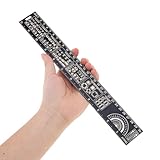 12inch/30cm Multifunctional PCB Ruler Measuring Tool Resistor Capacitor Chip IC SMD Diode Transistor Package 180 Degrees (30cm)