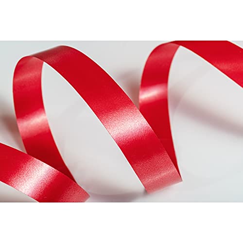 Crown Display Poly Red Ribbon For Crafts 3/4 Inch Wide X 900 Yards Double Sided Red Ribbon For Gift Wrapping Supplies Waterproof Splash Resistant Great For Wedding Floral Arrangements #TOP3