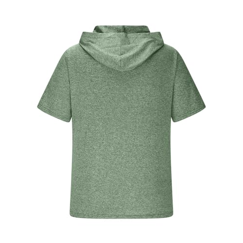 Men Short Sleeve Hoodies Gym Workout Quick Dry Muscle Shirt Tops Sun Protection Athletic Hooded Pullover T-Shirts4