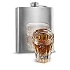 0,5 l Flachmann drinkfles van roestvrij staal zilver met schroefdop, lekvrij met 500 ml inhoud 17 x 13 x 3 cm…