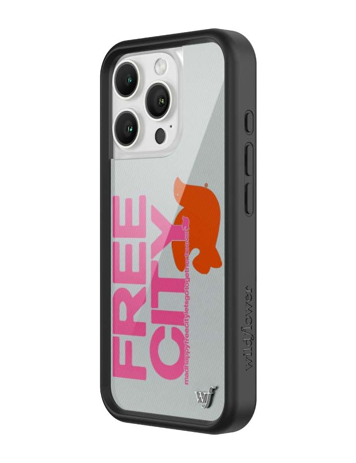 Image of Wildflower Cases - iPhone 16 Pro Compatible - Madhappy & Freecity | Impact-Certified 6.5 ft Drop Protection Case, Raised Protective Bumper, Cute Aesthetic Design, Women-Owned Small Business