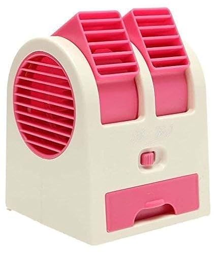StitchStory Mini Portable Dual Bladeless Small Conditioner Water Air Cooler Powered by USB and Battery