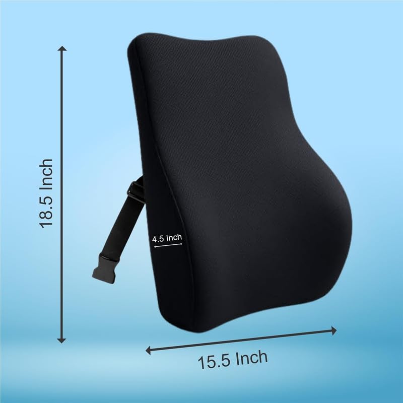 Image of Auto Oprema Back Support for Office Chair |Memory Foam Car Seat Back Support, Orthopedic Lumbar Back Rest for Back Pain Relief - Back Pillow for Sitting