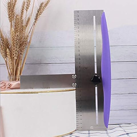 LVOERTUIG Cake Scraper Turning Tools Bakeware sy Clean Leveling Device Stainless Steel Kitchen gh Strength Spatula DIY Sth Adjustable Practical Cover