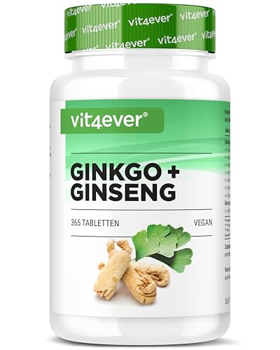 Vit4ever - Ginkgo + Ginseng - 365 Tabletten - Speciaal Exclusief