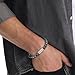 Calvin Klein Men's Jewelry - Square Hematite Beaded Bracelet - Adjustable and Comfortable - Fashion Statement for Everyday Wear - Gift for Him