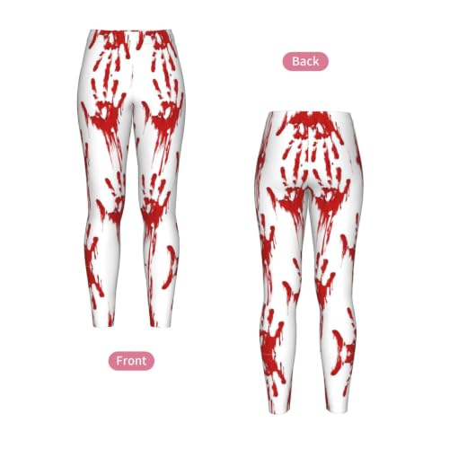 Leggings de compresión mujer con estampado original de manos sangrientas fitness 4