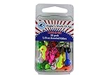 Angler's World of Jigs - Round Freshwater Fishing Jig Heads - Bright Assorted Colors - Two Tone Glow (1/8 oz Assorted Colors, 25 Pack)