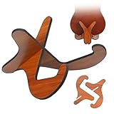 YCHYAN Gitarrenständer Holz, mit EVA Kissen, Stabil und Rutschfest Gitarrenständer Akustikgitarre, Abnehmbar Holz Ukulele Ständer, Geeignet für 30-38 Zoll Gitarren, Tragbarer X Rahmen