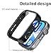 Fhyeugfy for HUAWEI Watch Fit 4 Case,[2 Pack] Hard PC Case with Tempered Glass Screen Protector,Ultra-Thin Scratch Resistant Cover for HUAWEI Watch Fit 4-Clear+Black