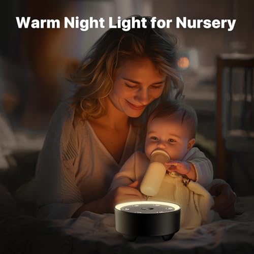 Sleep Sound Machine with White Noise, 24 Soothing Sounds & Max 8H Timer for Baby and Adult. Recessed Night Light Button, Dimmable Light, Plug in - Image 7