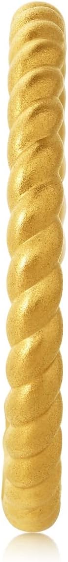 CHOW SANG SANG 999 24K Solid Gold Stackable Cubic Twisted Rope Ring for Women 92309R