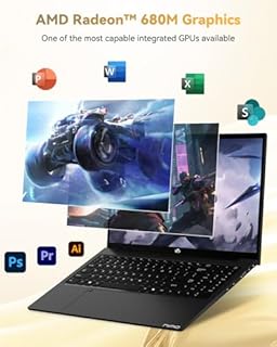 NIMO 15.6" Light-Gaming-Laptop, 8 Cores AMD Ryzen 7 Pro 6850U 64GB LPDDR5 RAM 2TB SSD (Beat i7-1360P Up to 4.7GHz) AMD Radeon 680M GPU IPS FHD Computer with 100W Type-C Backlit Keyboard Fingerprint