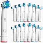 Toothbrush Head Compatible with Oral B - 16 Pack Aster Replacement Electric Professional Toothbrush Heads Deep and Precise Cleaning Brush Heads Toothbrush Heads Compatible with Oral B Braun