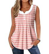 Disamer Tank Tops for Women Loose Fit Sleeveless Summer Tops Trendy T Shirts Spring 2026 Patchwor...