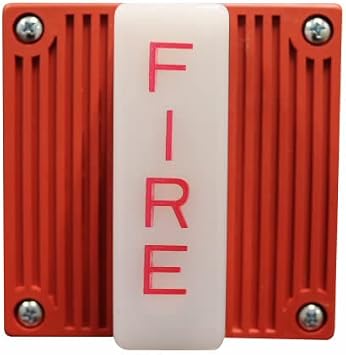 WHEELOCK MT4-115-WH-VFR - Red Fire Lettering Multitone Electronic Horn Strobe