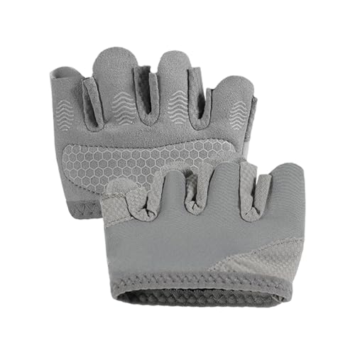 Guantes de gimnasio sin dedos con medio agarre y protección antideslizante transpirable