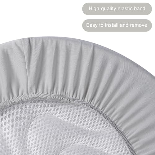 Image of TILLYOU Baby Bassinet Sheets for Girls Boys 2 Pack Baby Sheets for Square Rectangle Oval Bassinet Mattress 33X16 Inch, African Steppe & Grey