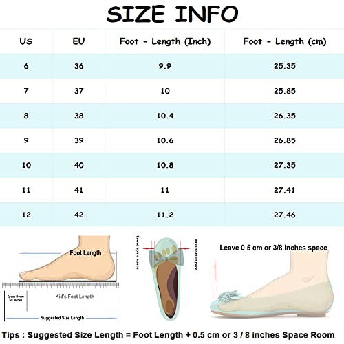 Kiderence Ballet Flats For Women Comfortable Lady Flat Mary Jane Shoes Slip-On Party Dress Ballerina Glitter Pink 10M #TOP4
