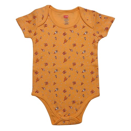 Image of LuvLap Baby Boys & Girls 100% Cotton Half Sleeve Romper /Bodysuit, Pack Of 3